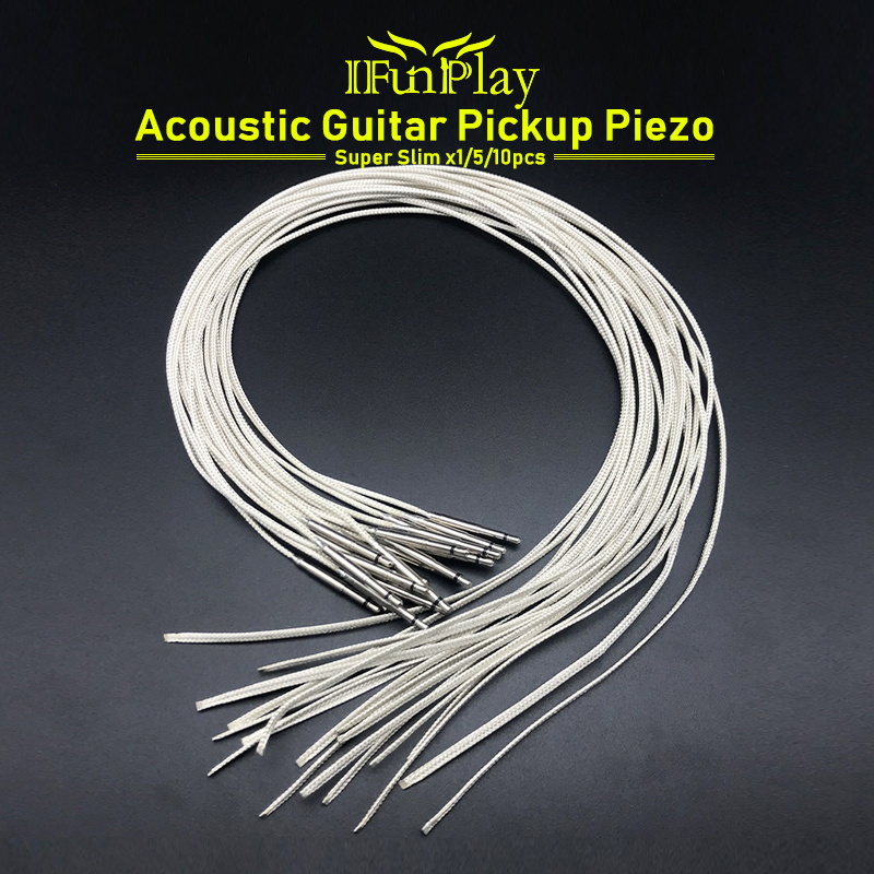 10pcs High-end Acoustic Guitar Transducer Piezo Under Saddle Pickup Tuner Cable for Guitarra Preamp EQ parts