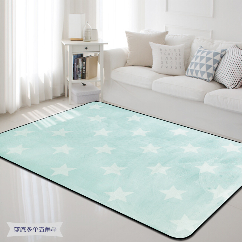 The Nordic star carpet kids livingroom and bedroom area rug thick soft baby play rug leisure bed carpet blankets tapete