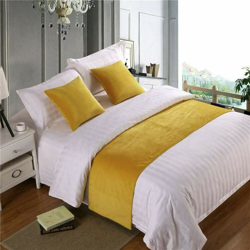 European Style Luxury Velvet Bed Runner Throw Home Hotel Decoration Bed Flag Wedding Bedroom Bed Tail Towel Pillowcase