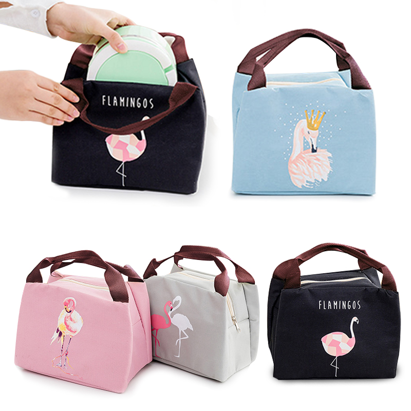 Baby Food Milk Insulation Bags Flamingo Storage Waterproof Oxford Bag Lunch Bag Infant Kids Food Warmer Thermal Bag