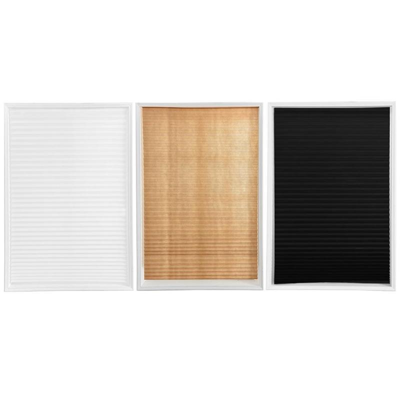 Self-Adhesive Pleated Blinds Half Blackout Bathroom Windows Curtains Shades For Living Room Home Window Door