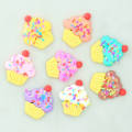 10PCS 23X28mm Flat back Polymer Clay Cupcake Miniatures|Soft Clay Scrapbooking Embellishments|Hairpin DIY Crafting Materials