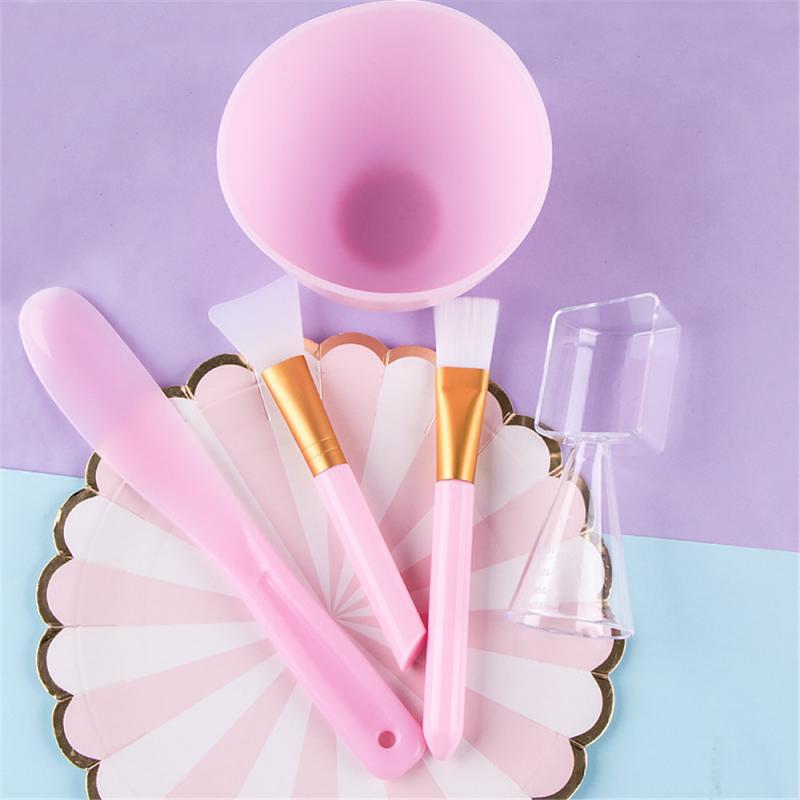 Beauty Face Mask Mixing Bowl Set DIY Facemask Mixing Tool Kit With Silicon Face Mask Brush Facial Mask Bowl Brush Stick Spoon