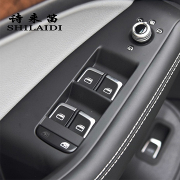 Car Styling For Audi A3 8V S3 Q3 A4 B8 A6 C7 Q5 Interior Door Window Glass Switch Buttons Frame Covers Stickers Trim Accessories