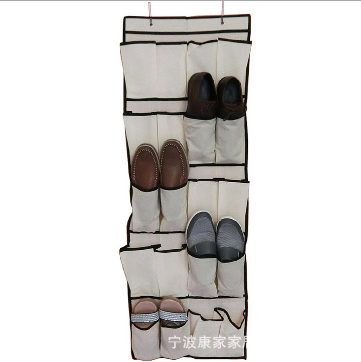Best Sale 20 Pockets Non-Woven Fabric Hanging Storage Bag Door Holder Home Shoes Organizing Bag with Hooks Space Saver Organizer