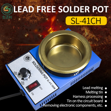 SL-41CH 300W 100mm2300g Thickening POTS capacity digital thermostat Lead Pot Titanium Alloy Soldering 110V 220V