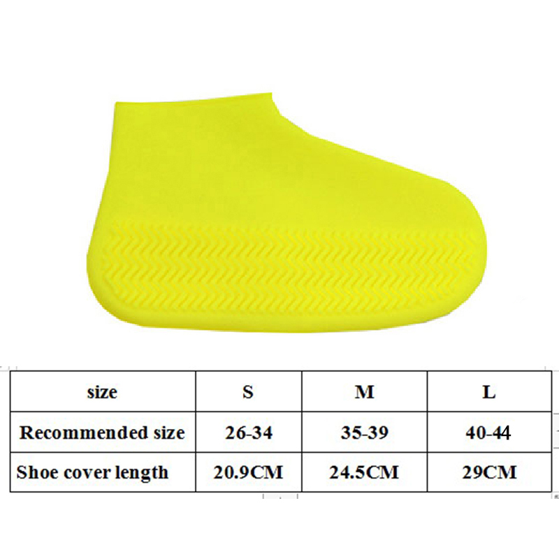 Classic Silicone Shoe Covers Reusable Waterproof Rain Boot Covers Non-slip Thickened Outdoor Overshoes Women Men Shoe Protector