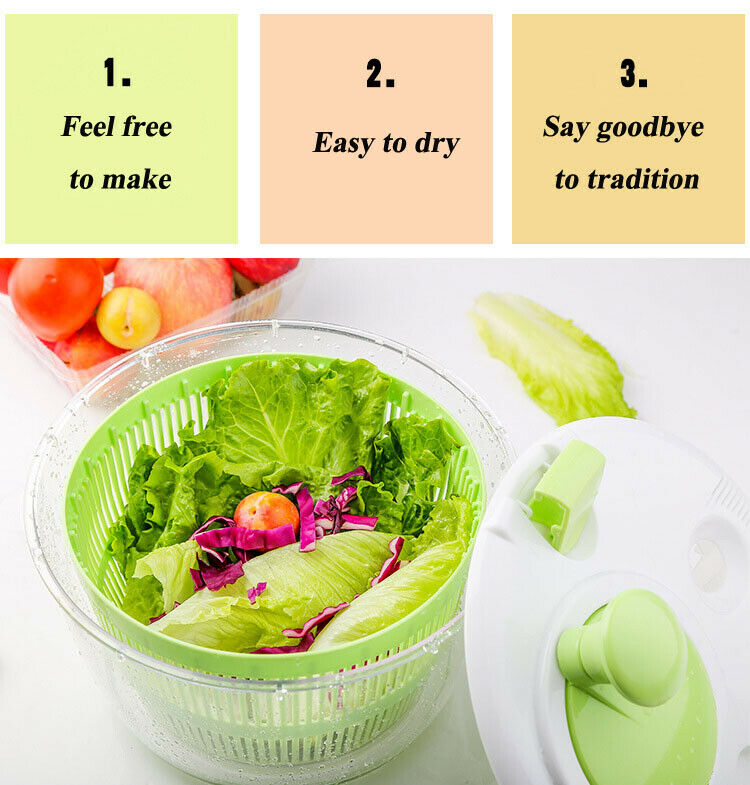 Salad tools bowl Jumbo Salad Spinner Large Manual Vegetable Washer Spinner Dryer Household Fruit Dehydrator Dryer Kitchen Tools