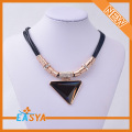 Simple Design Pendant Necklace With Big Acrylic Rhinestone For Women