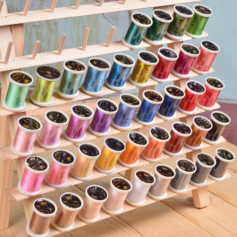 40Colors Sewing Silk Polyester Thread Yard Low Tenacity,Super-gloss,Good to Embroidery for Brother/Babylock/Janome Machine