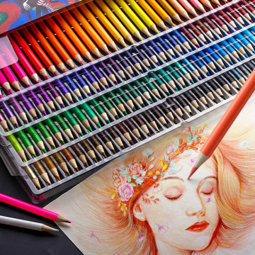 Brutfuner 120/160 Colors Professional Oil Color Pencils Set Artist Painting Sketching Wood Color Pencil School Art Supplies
