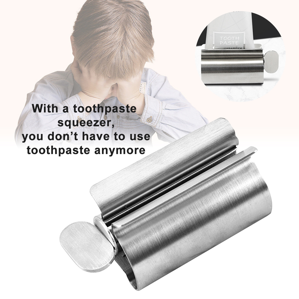 Multifunctional Bathroom Stainless Steel Cream Tube Squeezing Dispenser Rolling Tube Squeezer Toothpaste Dispenser 3