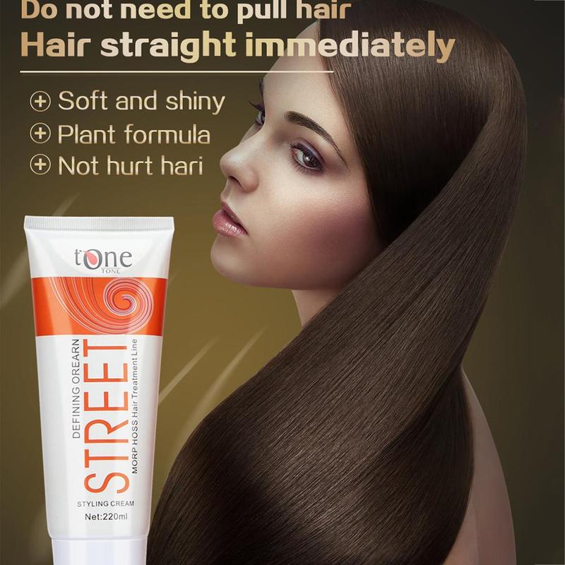 Natural Hair Relaxer Cream Fast Hair Straightening Hair Essenc Moisturizing Shiny Repair Damage Salons Hair Smoothing Treat Q0C8