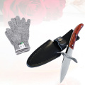 1Set Oyster Knife Seafood Cutter PU Cover with Gloves Shellfish Tool Oyster Opener for Crabs Kitchen