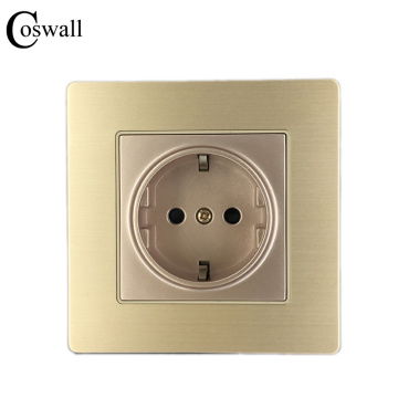 Factory Price Wall Power Socket, 16A EU Standard Electrical Outlet Grounded, AC 110~250V