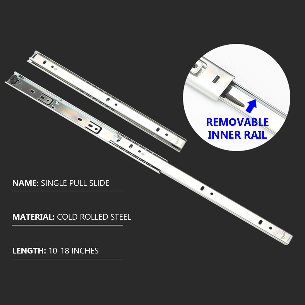 Drawer Slides Micro Guide Steel Ball 2 Sections 27 Wide Steel Ball 2 Fold Ball Slide Cabinets Drawer Steel Ball Cabinet Slides