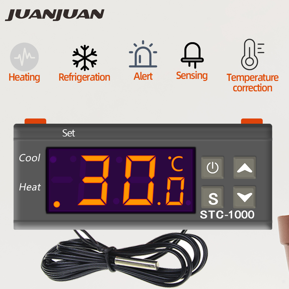 10pcs STC-1000 Temperature Controller Thermostat 12V 24V 220V Thermostat and Heater Cooler Control Incubator 40% off