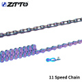 ZTTO Bicycle Chain 11 Speed Colorful EL/SLR 11s 22s MTB 11 speed Mtb Road Bike ultralight Durable Chain With Missing Link Chains