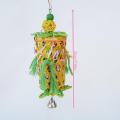 1pc Parrot Hanging Toy Anti-Biting Parrot Cage Foraging Toy Chewing Toy With Bell Pet Supplies Random Color