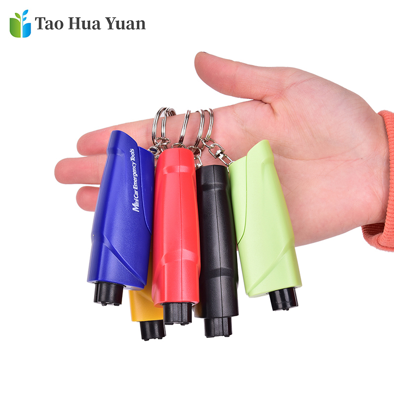 Hot Safety Hammer Car Hanging Accessories Ornaments Decoration Key Chain Knife Life Saving Seat Belt Cutter Break Window Glass A
