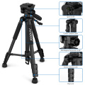 Andoer TTT-663N 57.5inch Camera Tripod for Phone Tripode Para Camara for DSLR SLR Camcorder with Carry Bag Phone Clamp