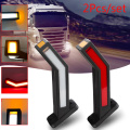 2x Universal All Car Truck Trailer Van Warning Light Red Amber White Side Marker Lights 33 LED Lights Outline Lamp 12V 24V