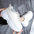 JIANBUDAN Women's white sneakers Fashion casual walking shoes Spring autumn Women's platform Vulcanized shoes 36-41 size