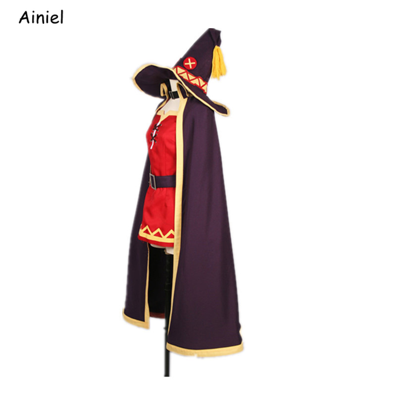 KonoSuba God's Blessing on This Wonderful World Megumin Cosplay Dress Set Halloween Anime Costumes for Women Uniform Outfit