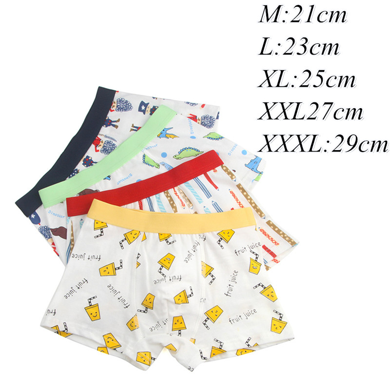 1pc 5Size Pencil Dinosaur Child's Boxer Briefs Random Color Children's Underwear Comfortable Breathable Soft