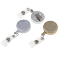 Retractable Pull Key Ring ID Badge Lanyard Name Tag Card Holder Recoil Reel Belt Clip Metal Housing Metal Covers