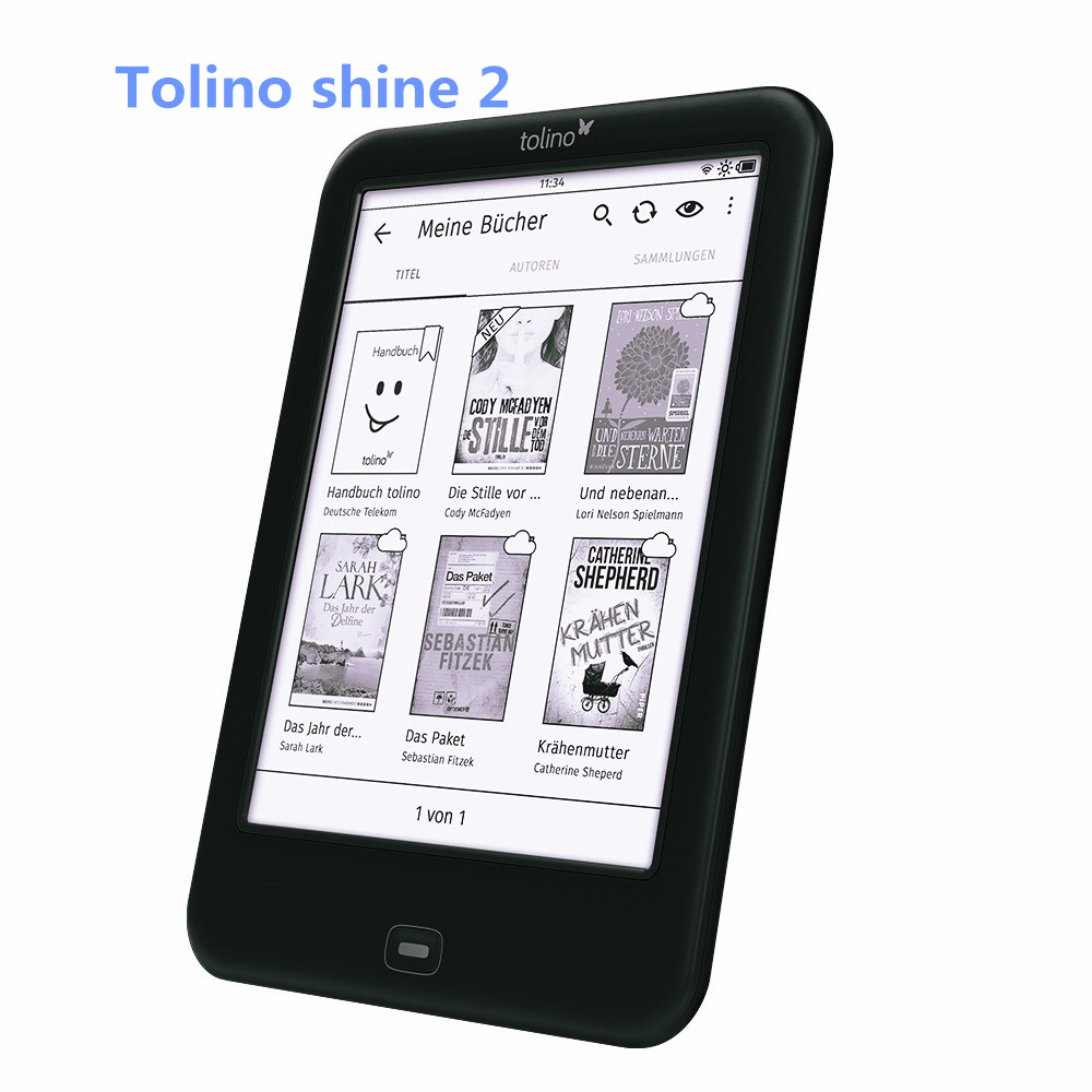 Tab2 flip page Tolino Vision 2/tolino shine 2 HD ink ebook reader book aura 6 inch wifi touch screen