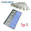 10pcs Dental Diamond Bur 2.35mm Shank Point Polisher HP Shank Rotary Tools Dental Lab Supplies Jewelry Lab Supplies