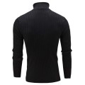 Men's Autumn Winter Casual England Style Long Sleeve Cotton Solid Color Turtelneck Sweater Pullover Sweaters Tops