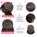 Luduna Straight Human Hair Wigs With Bangs Brazilian Full Machine Made Human Hair Wigs For Women 150% Remy Hair Wig