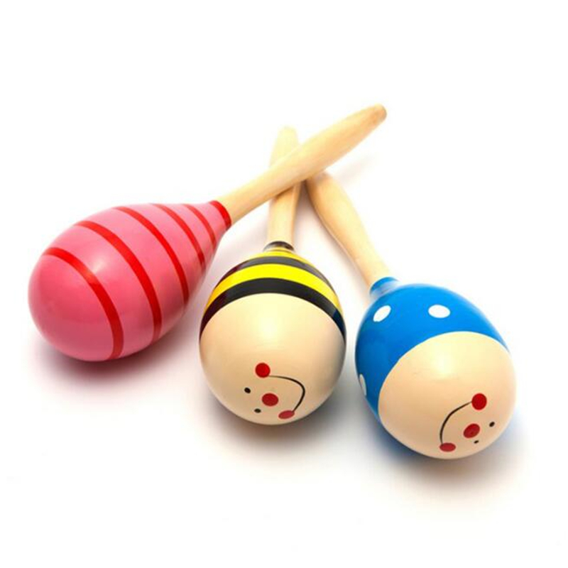 Mini Wooden Ball Children Toys Percussion Musical Instruments Sand Hammer Baby Toys