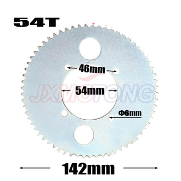 54 Tooth 54mm T8F Rear Chain Sprocket For 2 Stroke 47cc 49cc Engine Chinese Pocket Bike Goped Scooter Mini Moto Kids ATV Quad