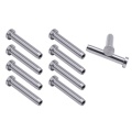 10Pcs Stainless Steel Stemball Swage Stud Dead Ends Threaded Stud Paired with Cable Tensioner for 1/8Inch Cable Railing Kit