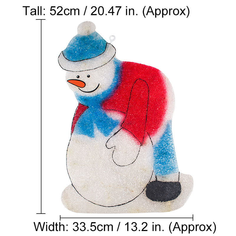 2D EVA snowman motif light - 20.47 in. Tall christmas tree light decoration led party lights holiday home decoration