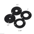Aluminum Router Table Insert Plate w/ 4 Rings Screws For Woodworking Benches LS'D Tool