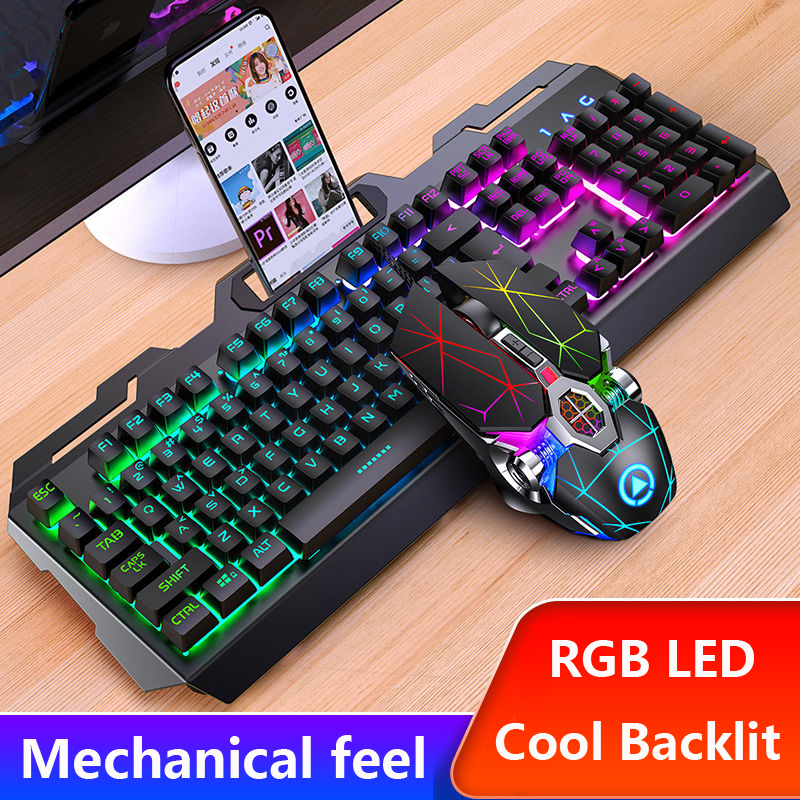 Gaming keyboard and Mouse Wired keyboard with backlight Waterproof Computer Game Keyboard Gaming Gamer Mouse Set For Laptop PC