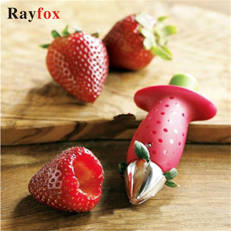 1PC Kitchen Accessories Tools Metal Gadgets Strawberry Sheller Tomato Top Leaf Remover Making Fruit Cake Cutters Creative Knives