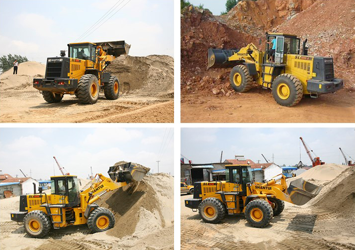 wheel loader working