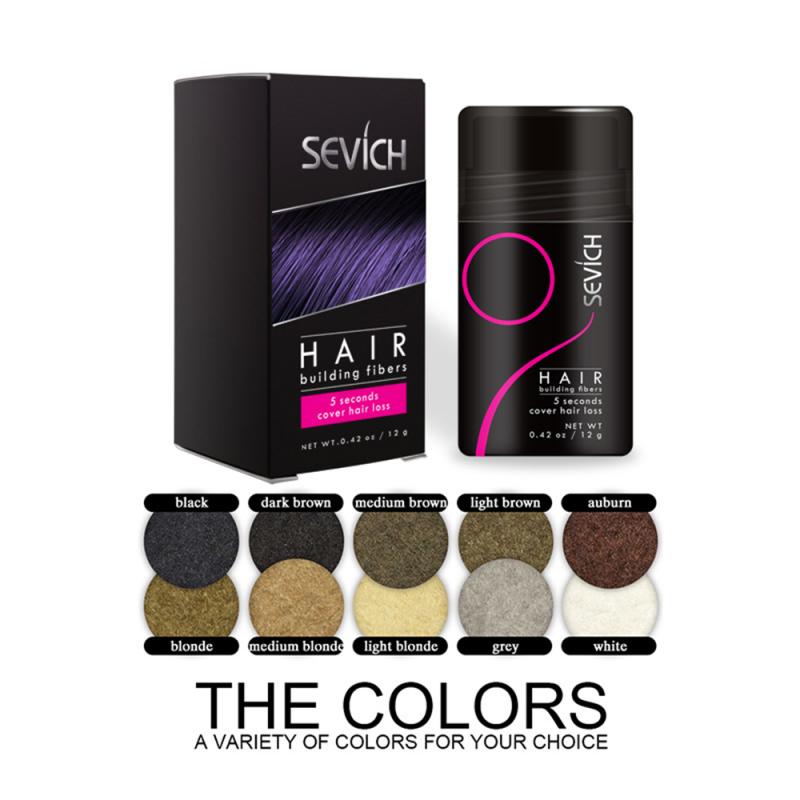 Sevich 10 Colors Hair Building Fibers Spray Keratin Thicker Anti Hair Loss Products Thickening Fiber Hair Growth Powders TSLM1