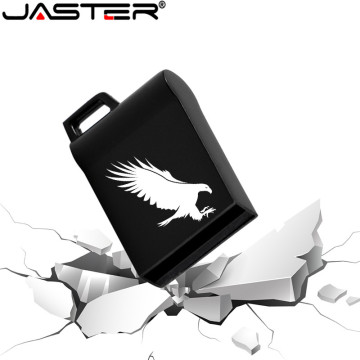 JASTER Black Mini Metal USB Flash Drive 4GB 8GB 16GB 32GB 64GB Real Capacity Flash Disk 2.0 Custom LOGO Free Gift Key Chain