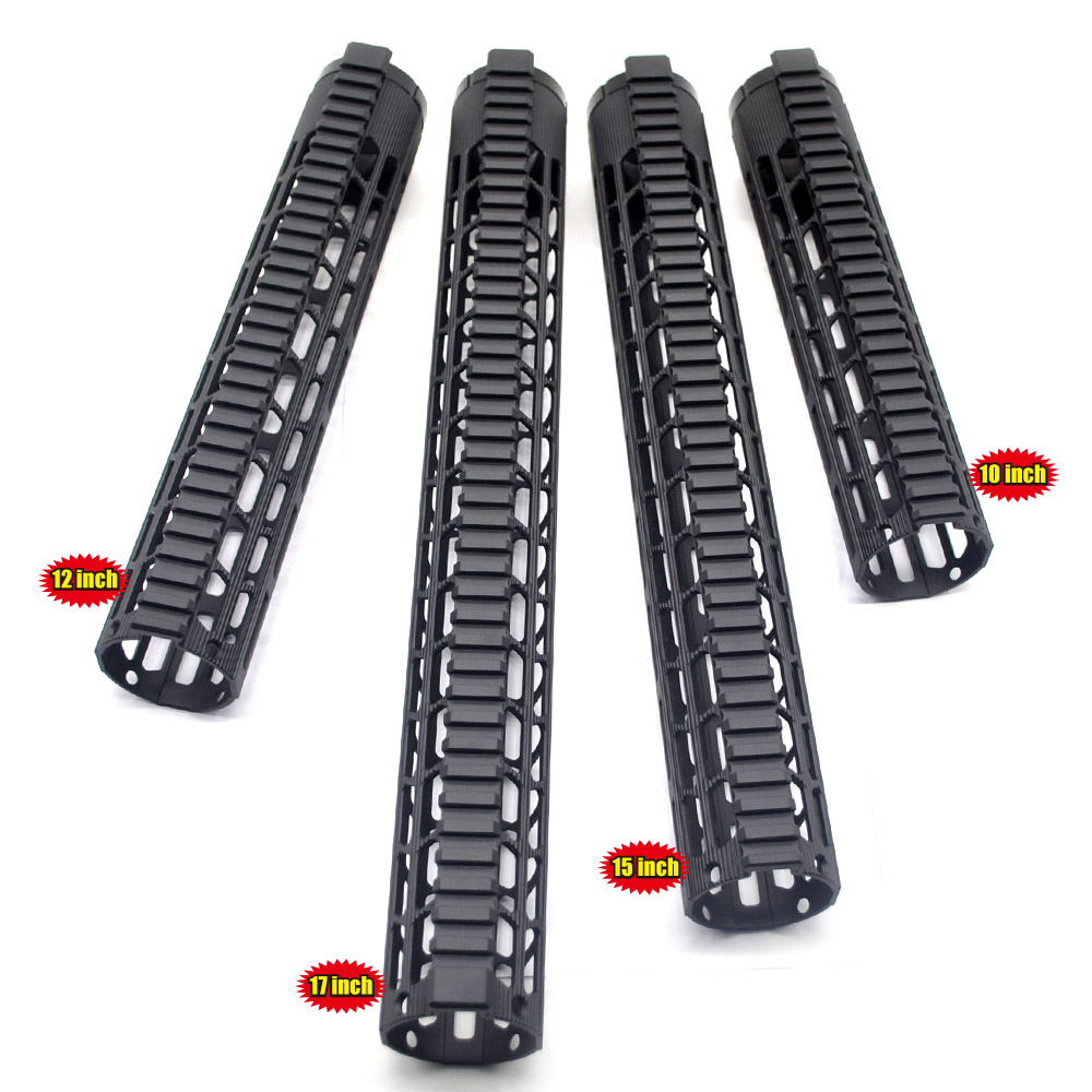 Hunting Accessories Tactical 10'' 12'' 15'' 17'' Inch M-lok High Profile Handguard Rail Picatinny Mount System Fit AR10/ LR-308