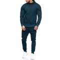 Men's Hooded Sportswear Suit Casual Autumn Patchwork Zipper Sweatshirt Top Pants Sets Sports running Men Slim Suit Tracksuit #40