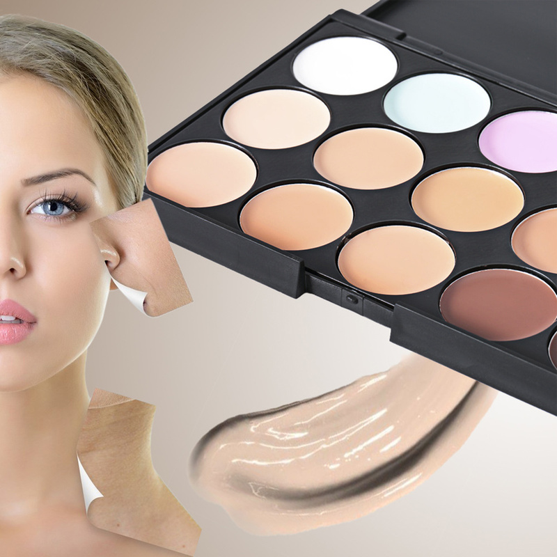 15 Colors Makeup Concealer Waterproof Concealer Palette Make Up Face Contour Bronzer Foundation Cream Makeup Facial Corrector