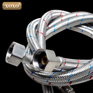 XOXO 60cm2 pair of 304 stainless steel knitted wire basin/ toilet triangle valve plumbing hose bathroom parts J60