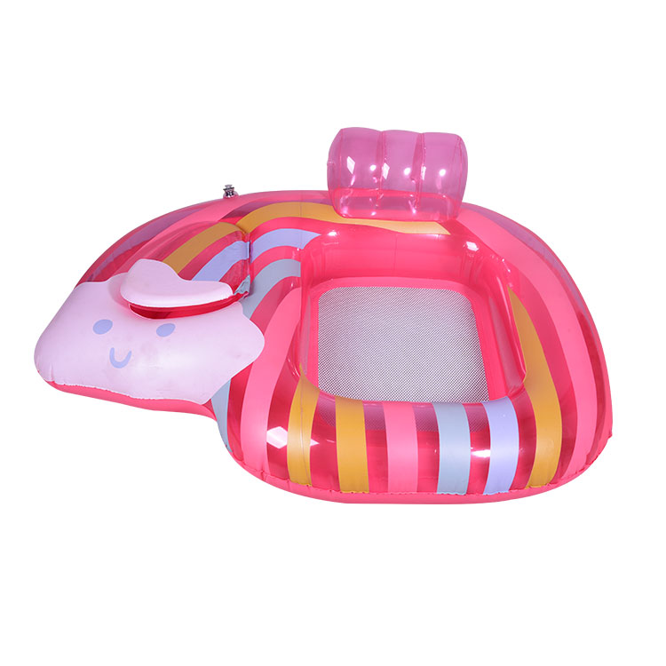 Summer Water Rainbow Floating Bed Inflatable Pool Float_02