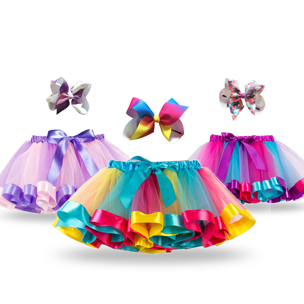 Unicorn Princess Tutu Skirt Baby Girls Summer Clothes Rainbow Kids Party Tutu for Girl Skirts Children Colorful Mini Pettiskirt